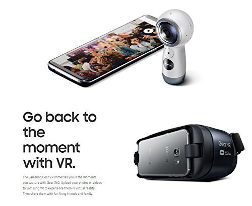 Samsung Gear 360 SM-R210 (2017 Edition) 4K 360-Degree Spherical Camera - International Version (Renewed) - Perfect for VR Content Creation, Travel Vlogging & Immersive Photography