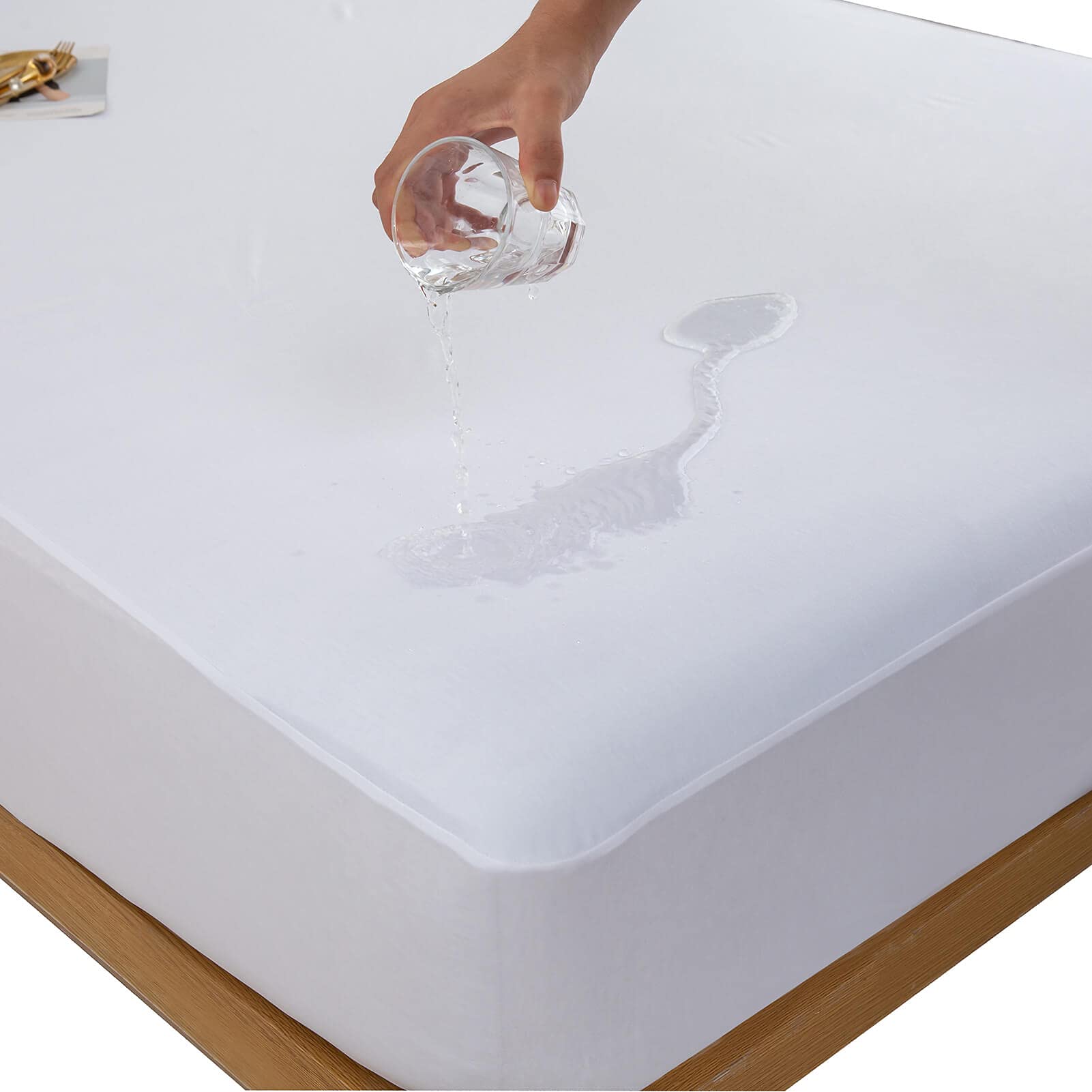 Waterproof RV King Mattress Protector - Fits 72x80 & 70x80 Narrow King Beds | Ultra Soft Stretch Jersey Cover with Skirt | Perfect for Campers, Travel Trailers & Mobile Homes