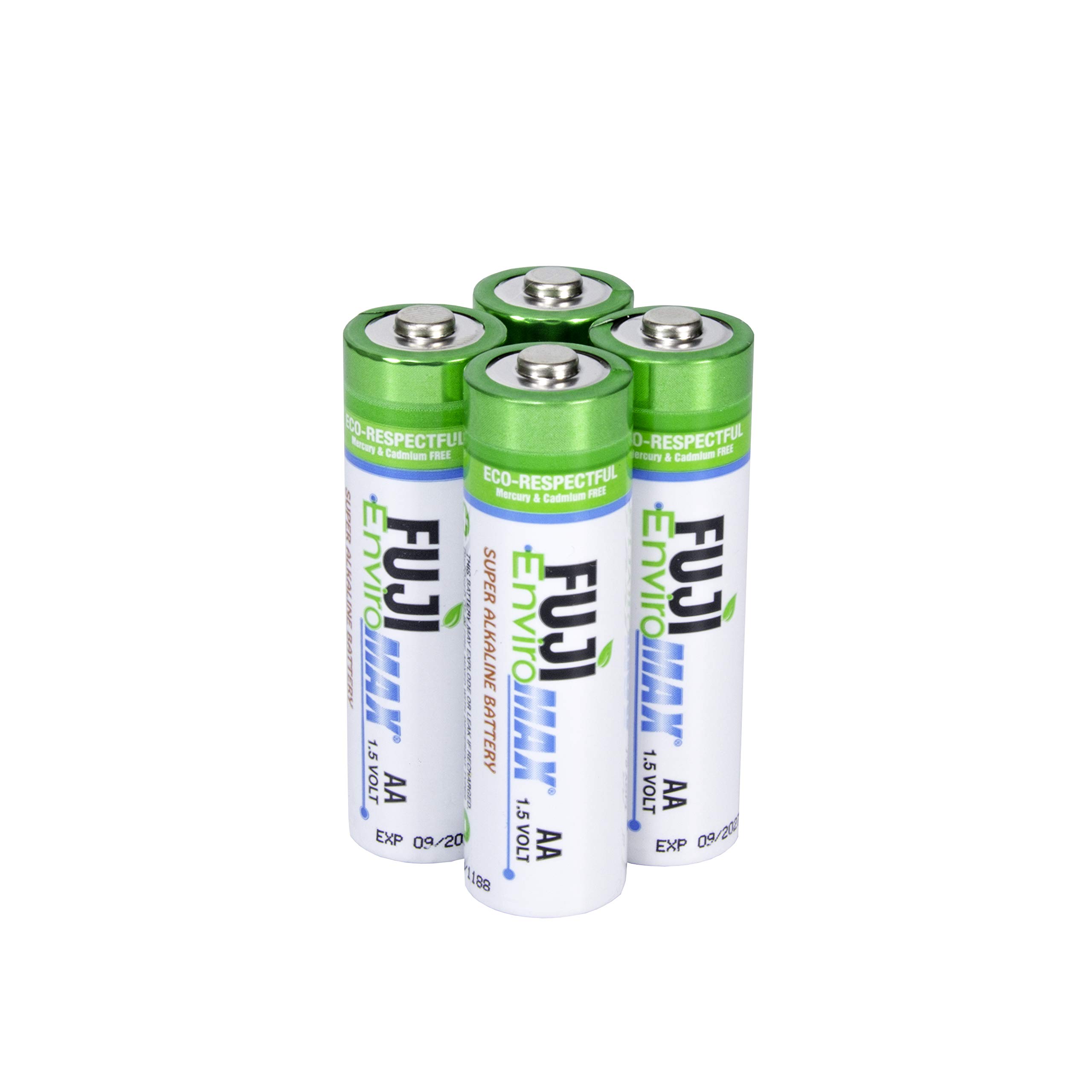 Fuji Enviromax Super Digital Alkaline AA Batteries - Eco Friendly, Long Lasting Power (4 Count Pack) - Perfect for Cameras, Toys, Remote Controls & Electronic Devices