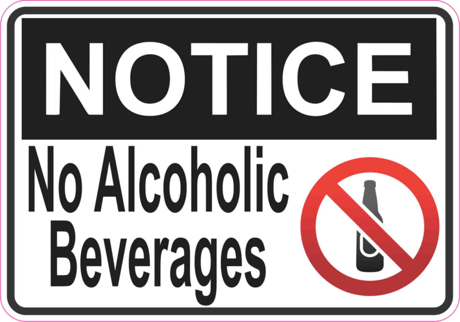 No Alcohol Beverage Vinyl Sticker - 5