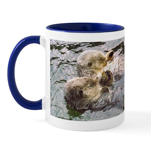White/Navy Inside - Sea Otter Love Mug