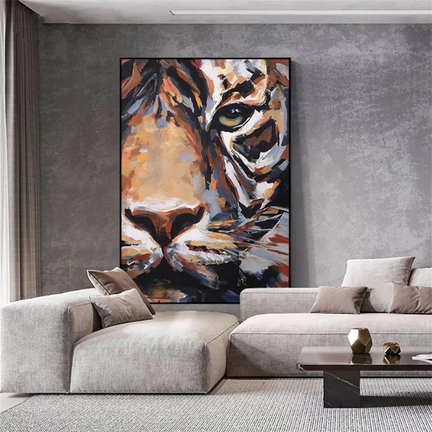 Animal Art Painting #AP071 - Handmade Canvas Wall Decor for Home & Office | Perfect for Living Room, Bedroom, or Gift