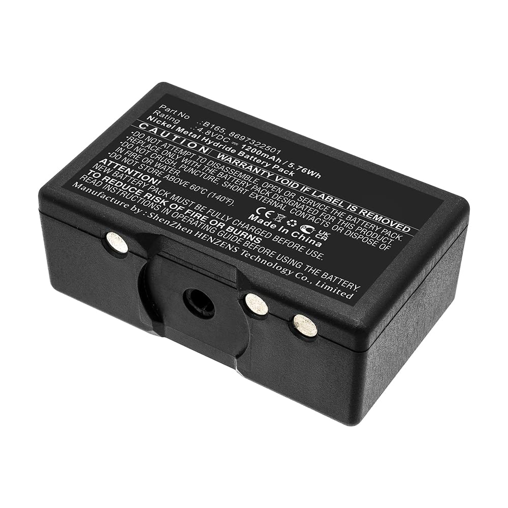 Synergy Digital 2-Way Radio Battery - 1200mAh Ni-MH High Capacity Replacement for AEG Teleport 9S/10 & Bosch B165 Walkie Talkies (4.8V) - Perfect for Construction Sites, Warehouse Operations & Outdoor Adventures