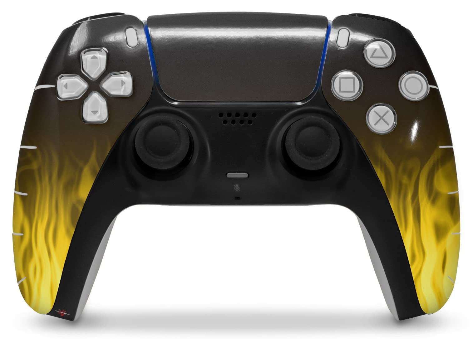 PS5 DualSense Controller Skin Wrap - Fire Yellow for Gaming & Protection