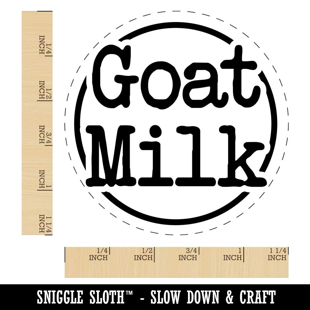 Premium Goat Milk Rubber Stamp for DIY Crafting, Scrapbooking & Planner Decoration - 1.25 Inch Large Stamp - Perfect for Journals, Cards & Gift Wrapping