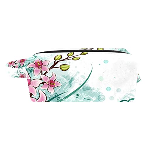 Lily Flower Makeup Bag Travel Cosmetic Organizer - Waterproof Zippered Toiletry Pouch with Handle for Women | Perfect for Travel, Gym, and Daily Essentials Storage