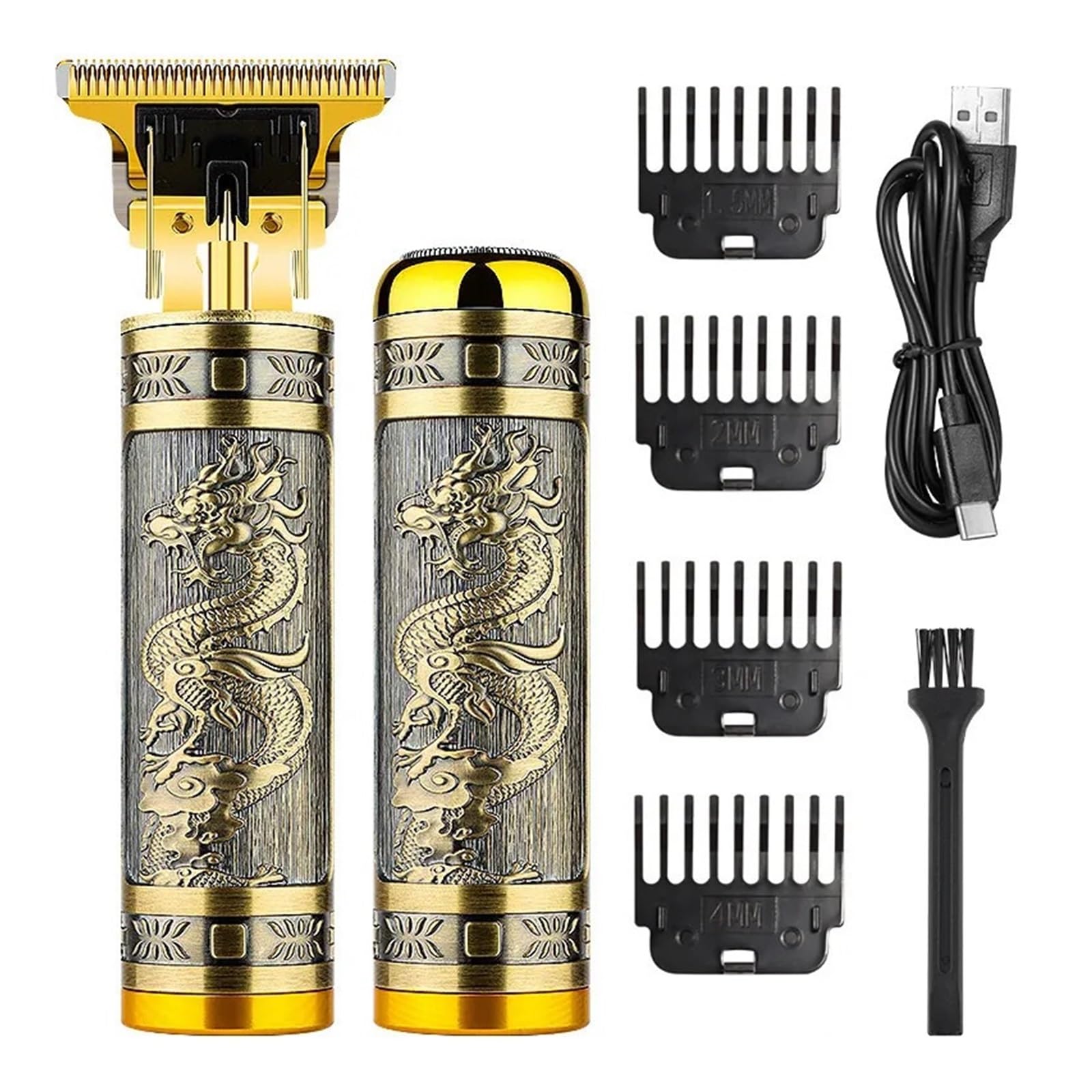 Professional 2-in-1 Electric Hair Clipper & Shaver - Rechargeable Cordless Hair Trimmer with Oil Head for Men's Grooming, Barber Salon & Home Use (Green) - Perfect for Beard Trimming, Hair Cutting & Styling