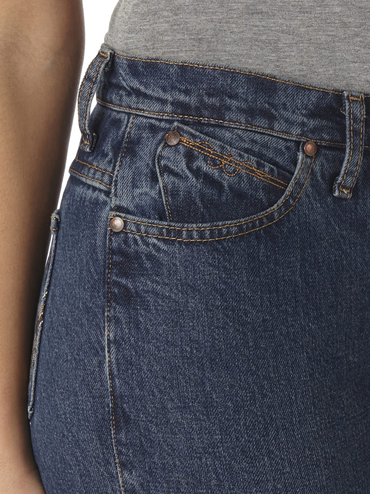 Wrangler Women's Mid Rise Cash Vented Hem Ultimate Riding Jeans - Comfortable & Durable for Horseback Riding, Outdoor Work & Casual Wear