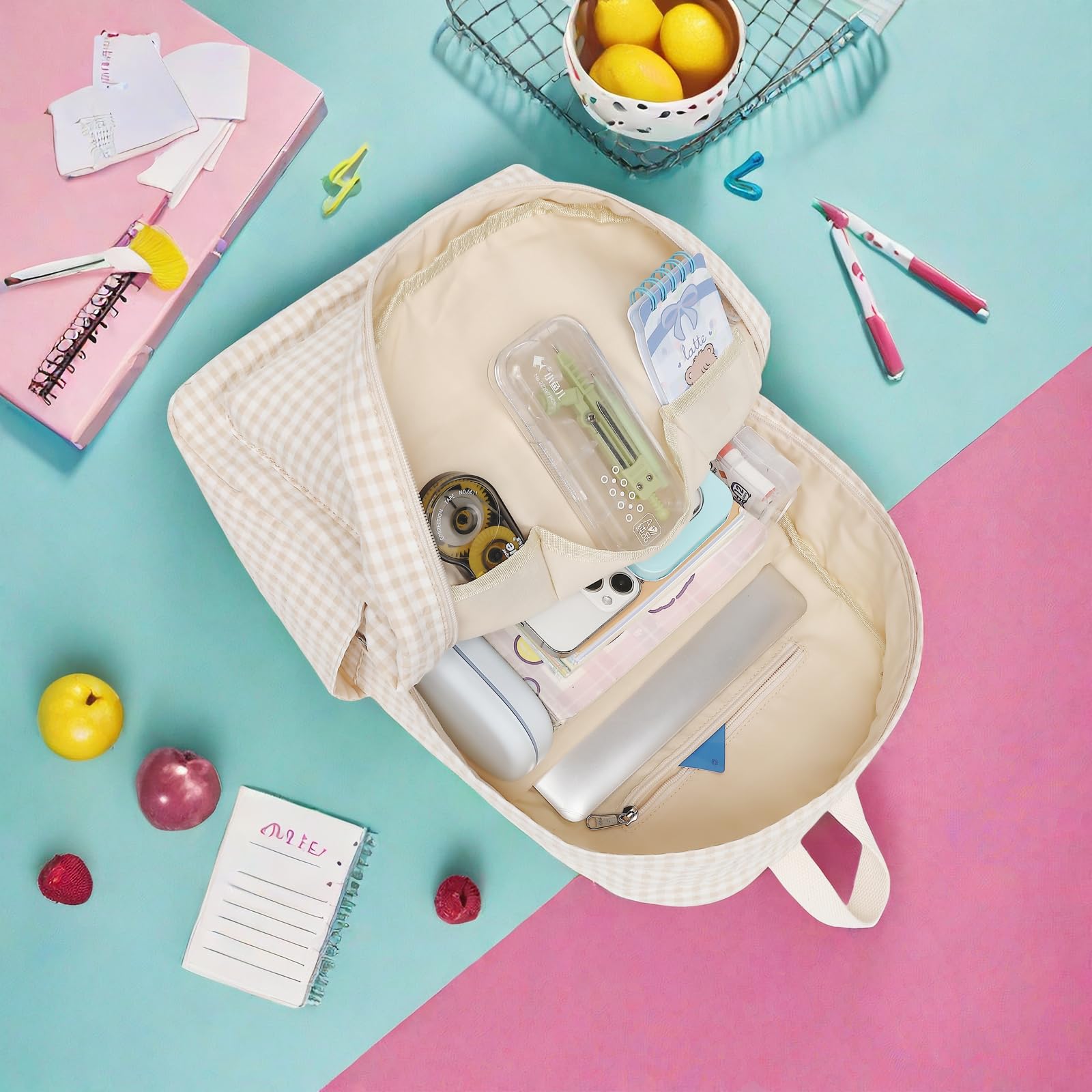 CAMTOP Girls Backpack with Lunch Box Set - Durable School Bookbag for Kids, Perfect for School, Travel & Daily Use
