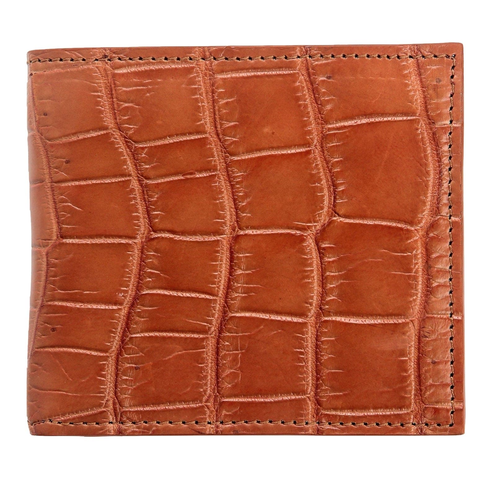 Premium Light Brown Genuine Crocodile & Ostrich Leather Wallet for Men - Luxury Slim Bifold Credit Card Holder (Perfect for Business, Travel & Everyday Use)