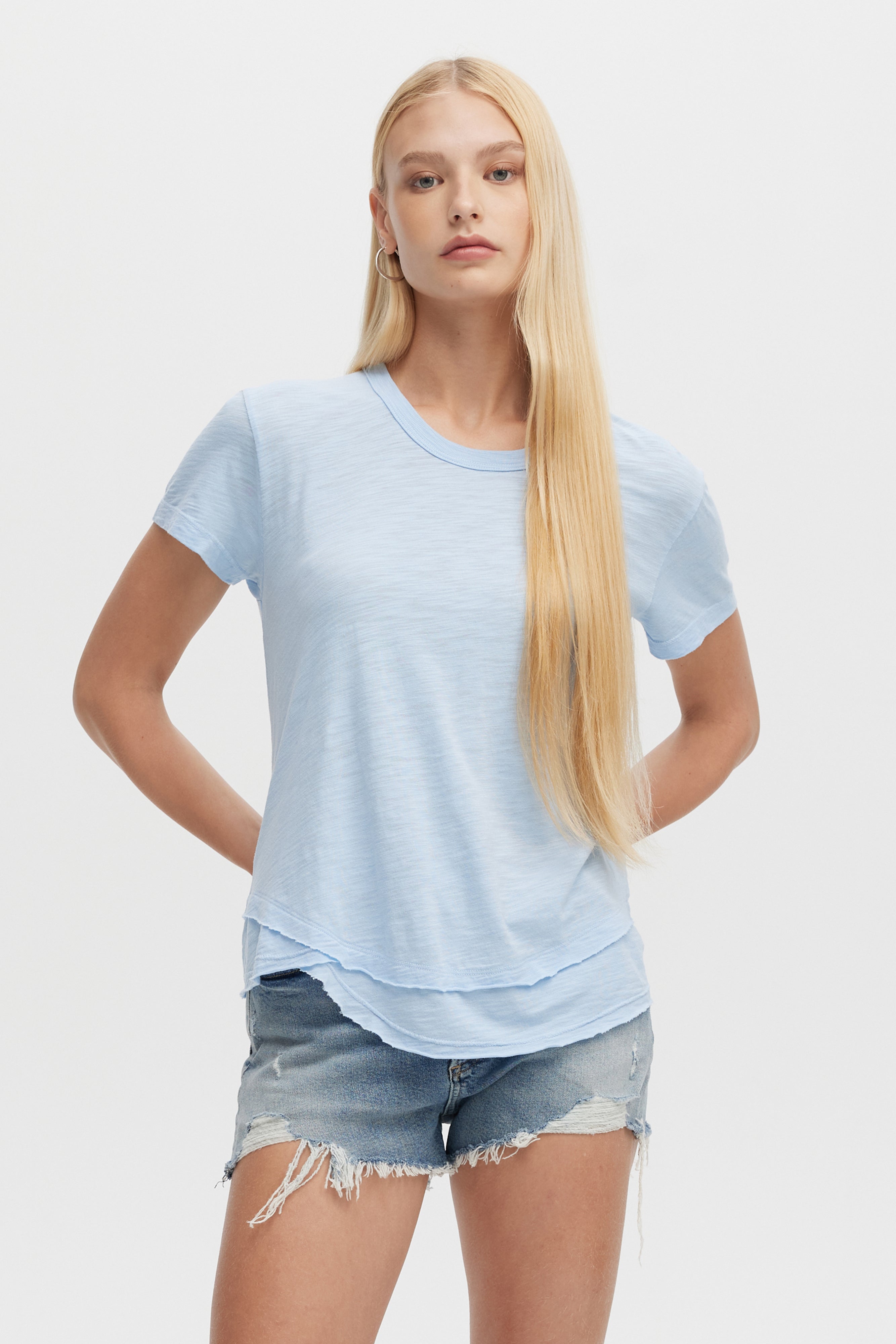 AVA MOCK LAYER TEE - Women's Fashion Layered T-Shirt for Casual Wear, Work & Everyday Outfits