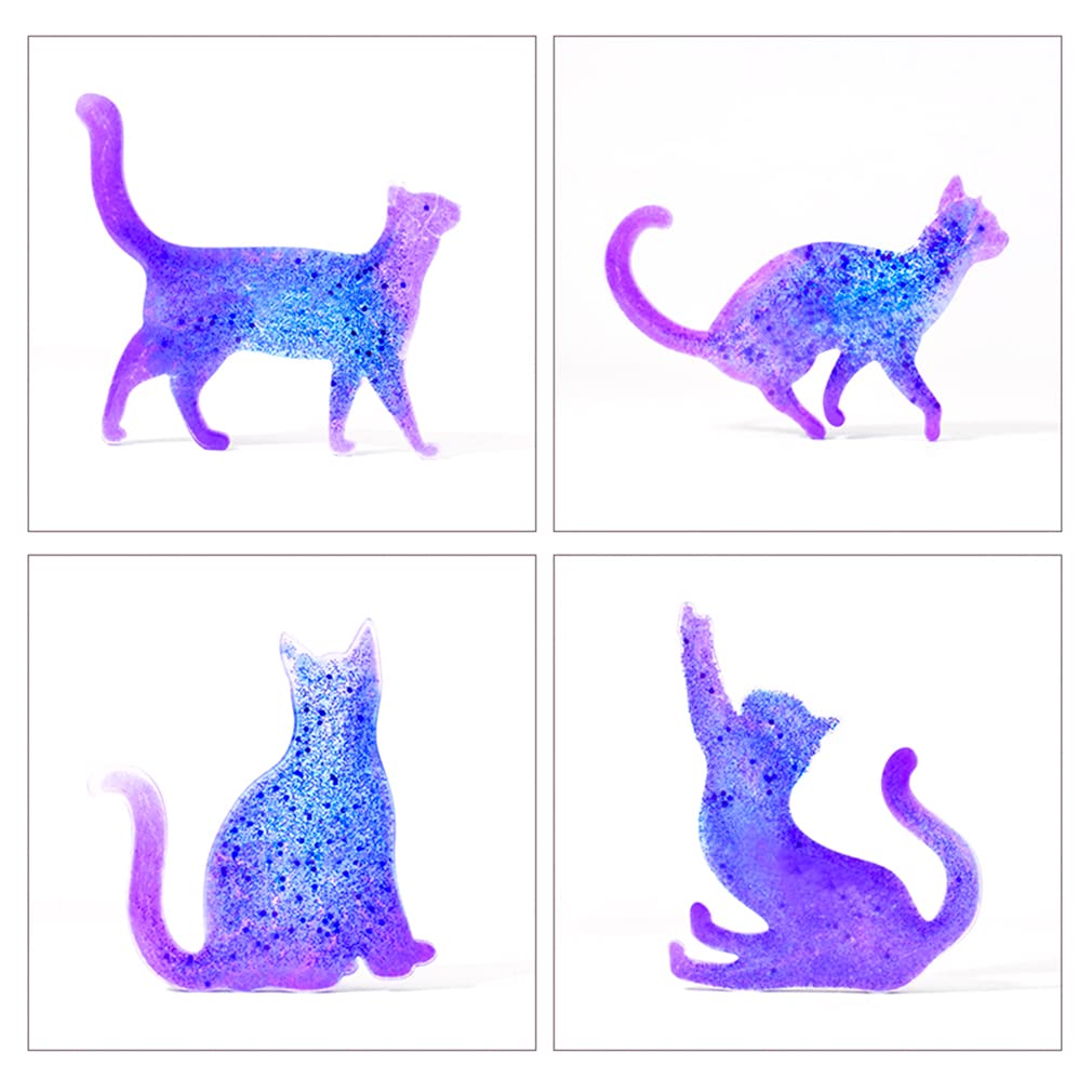 Premium Cat Resin Molds for DIY Jewelry Making - 10pcs Epoxy Animal Silicone Molds with Brooch Pins - Perfect for Handmade Pendants, Charms & Craft Projects - Great for Gifts, Home Decor & Creative DIY Crafts