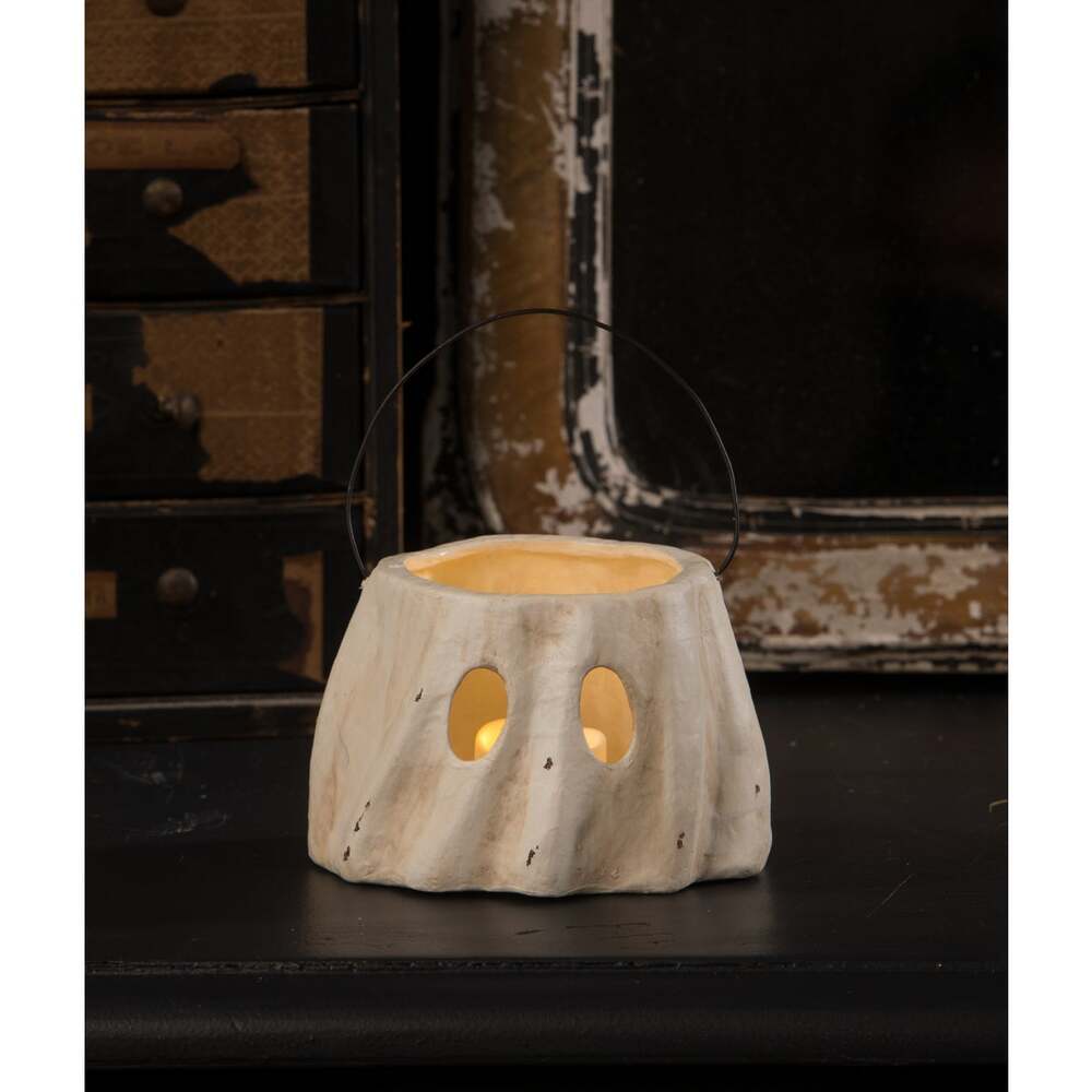 Bethany Lowe Designs Ghost Bucket Ornament - Spooky Halloween Decor for Home, Party & Haunted House Decorations