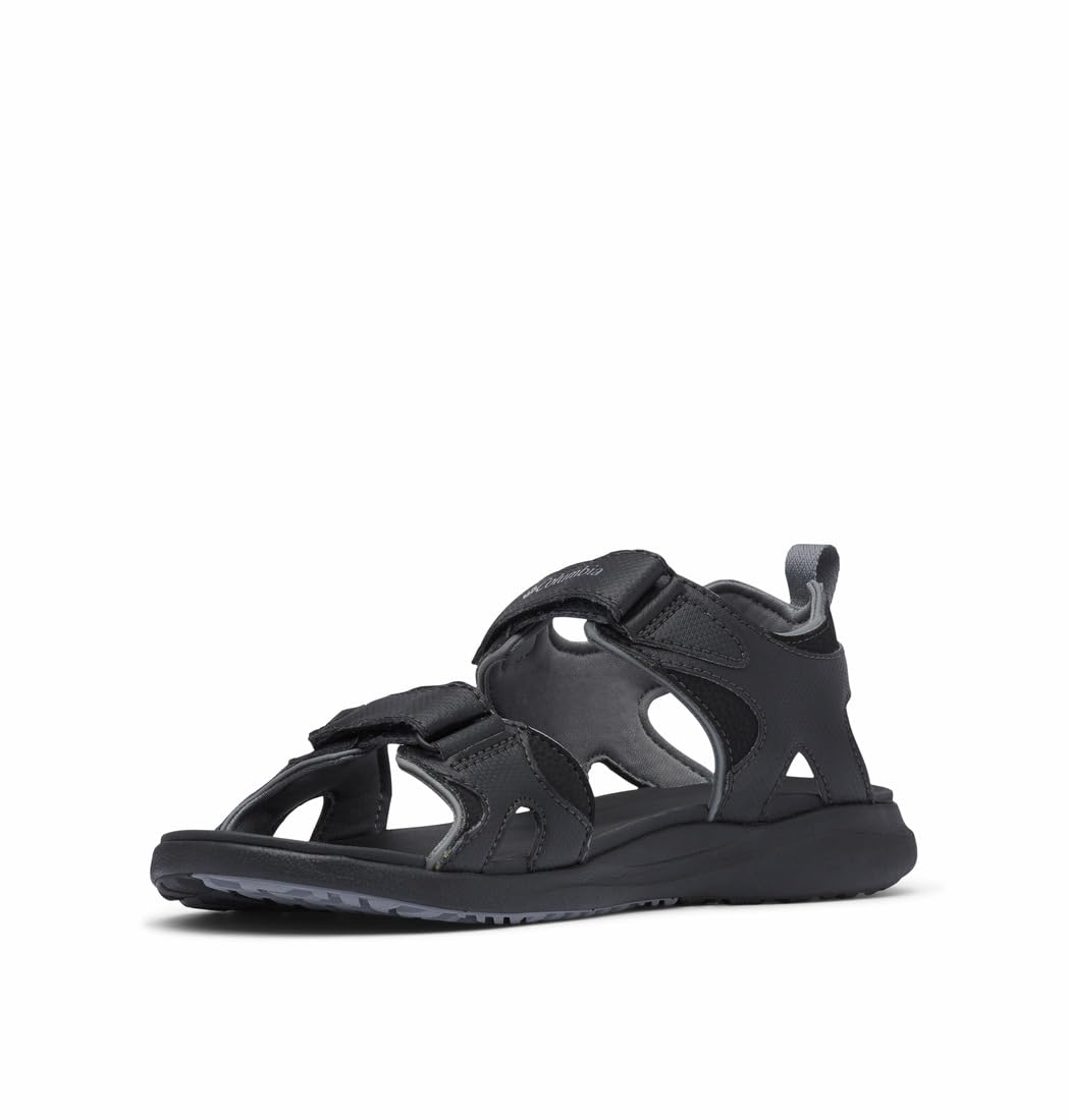Columbia Men's 2 Strap Comfortable Outdoor Sandals - Black/Ti Grey Steel - Size 15 US - Perfect for Hiking, Beach & Summer Adventures