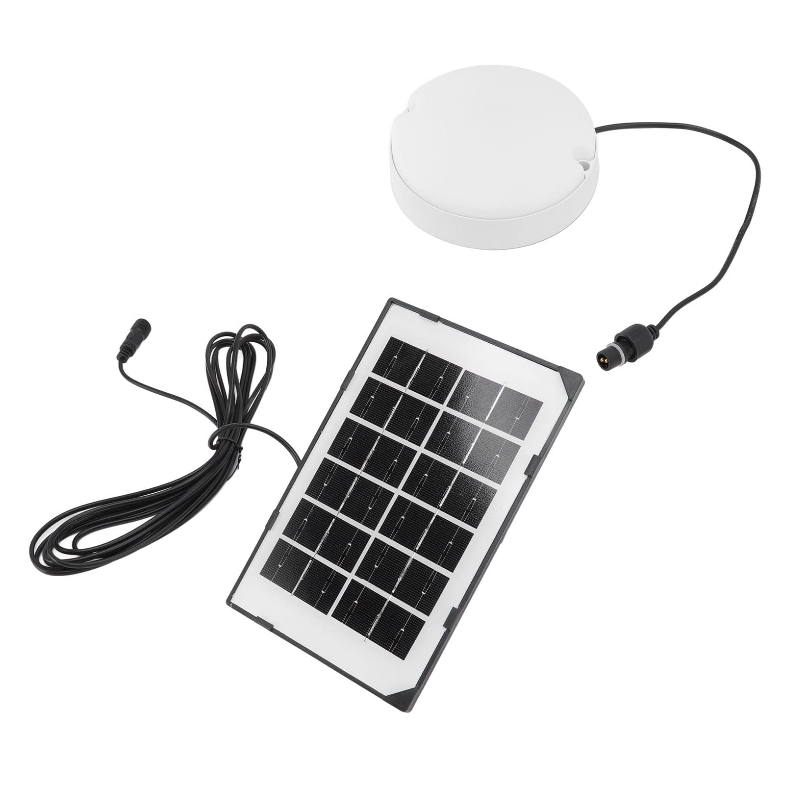 Solar Powered Ceiling Light - White LED Indoor Solar Light with Bracket, Easy Installation, Durable Plastic Housing - Perfect for Corridors, Gardens, Terraces, Patios & Outdoor Spaces