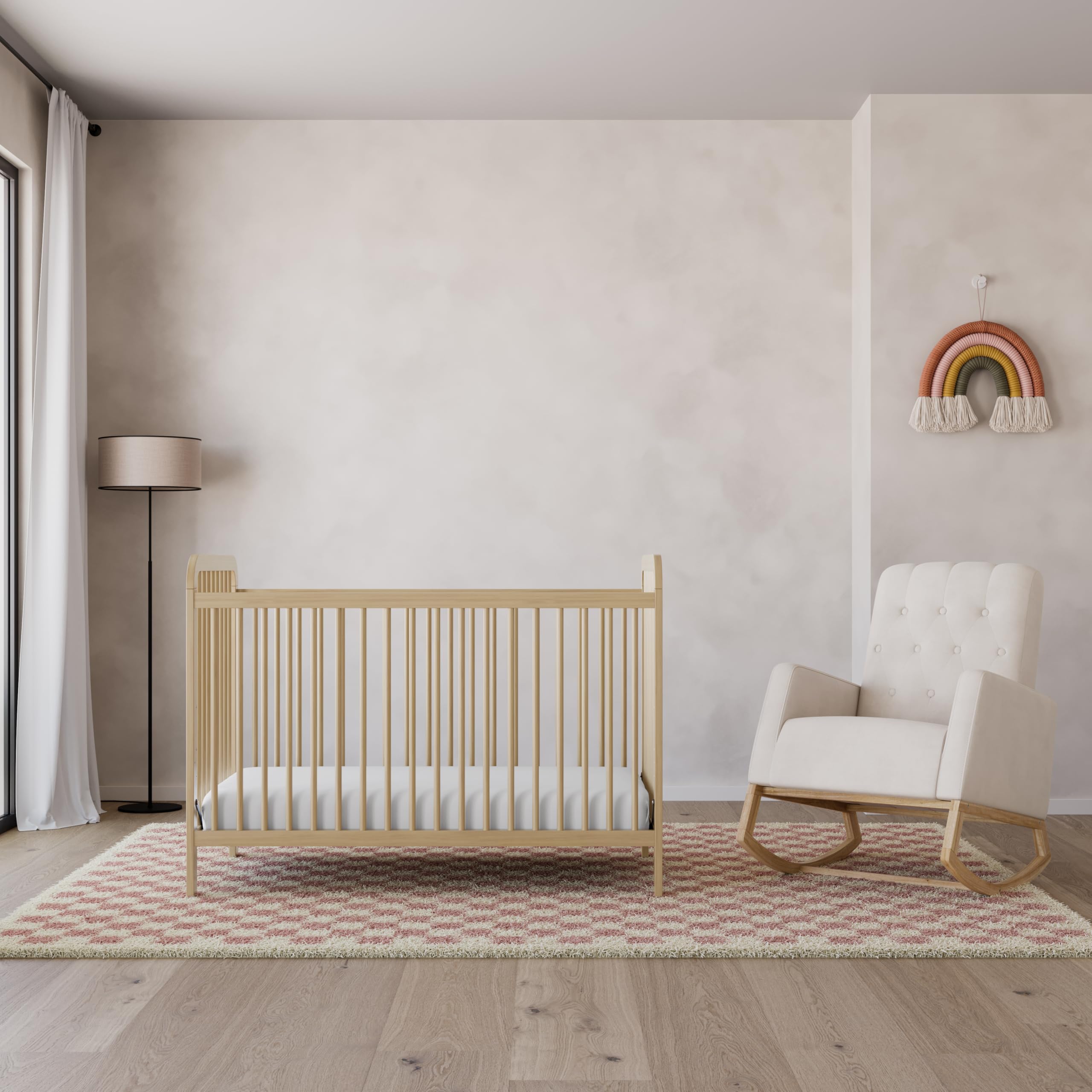Storkcraft Pasadena 3-in-1 Convertible Crib in Driftwood - GREENGUARD Gold Certified, Converts to Daybed & Toddler Bed, Fits Standard Full-Size Crib Mattress, Adjustable Mattress Height - Perfect for Nursery, Baby Room & Toddler Bedroom Transition