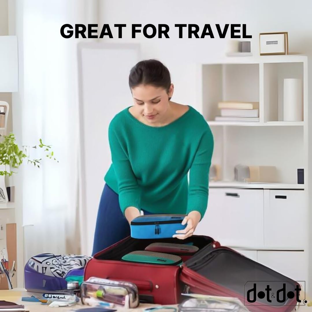 5-Piece Small Packing Cubes Set for Suitcases & Carry-On Luggage - Travel Organizer Bags for Efficient Packing - Perfect for Business Trips, Vacations & Weekend Getaways