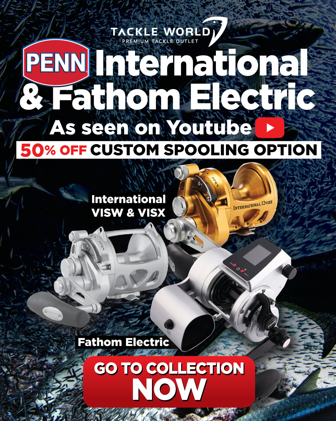 Penn International VISW 2 Speed Lever Drag Fishing Reels - Saltwater & Freshwater Game Fishing for Tuna, Marlin & Big Game Fish