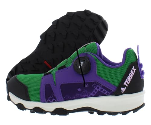 **adidas Terrex Agravic Boa Lego Boys' Hiking Shoes Size 3 - Green/Purple-Green | Lightweight & Durable for Outdoor Adventures**