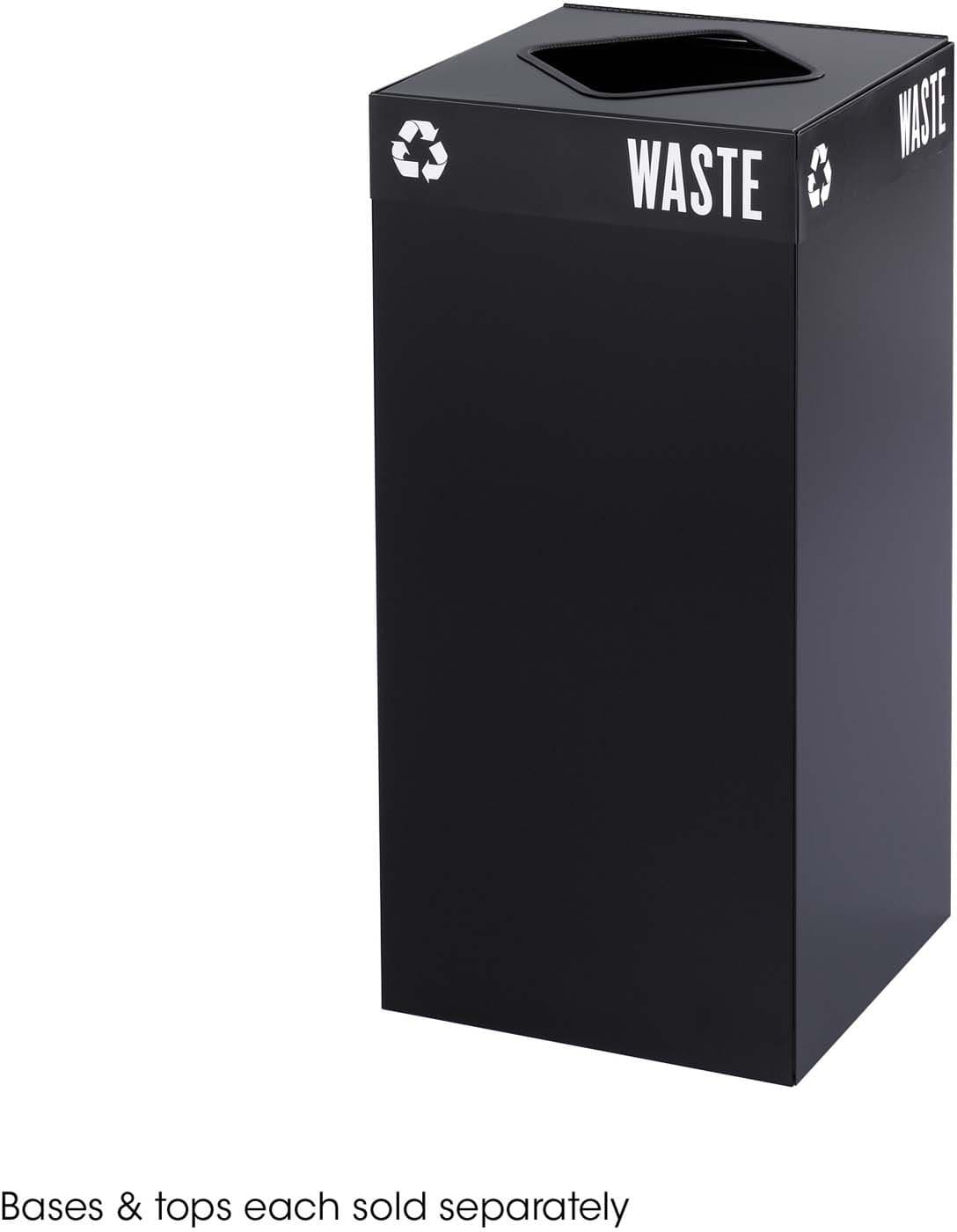 Public Square® 31 Gallon Recycling Trash Can Base - Heavy Duty Outdoor Garbage Bin for Home, Office & Commercial Use [Model 2982] - Perfect for Recycling Centers, Kitchens, Garages & Public Spaces