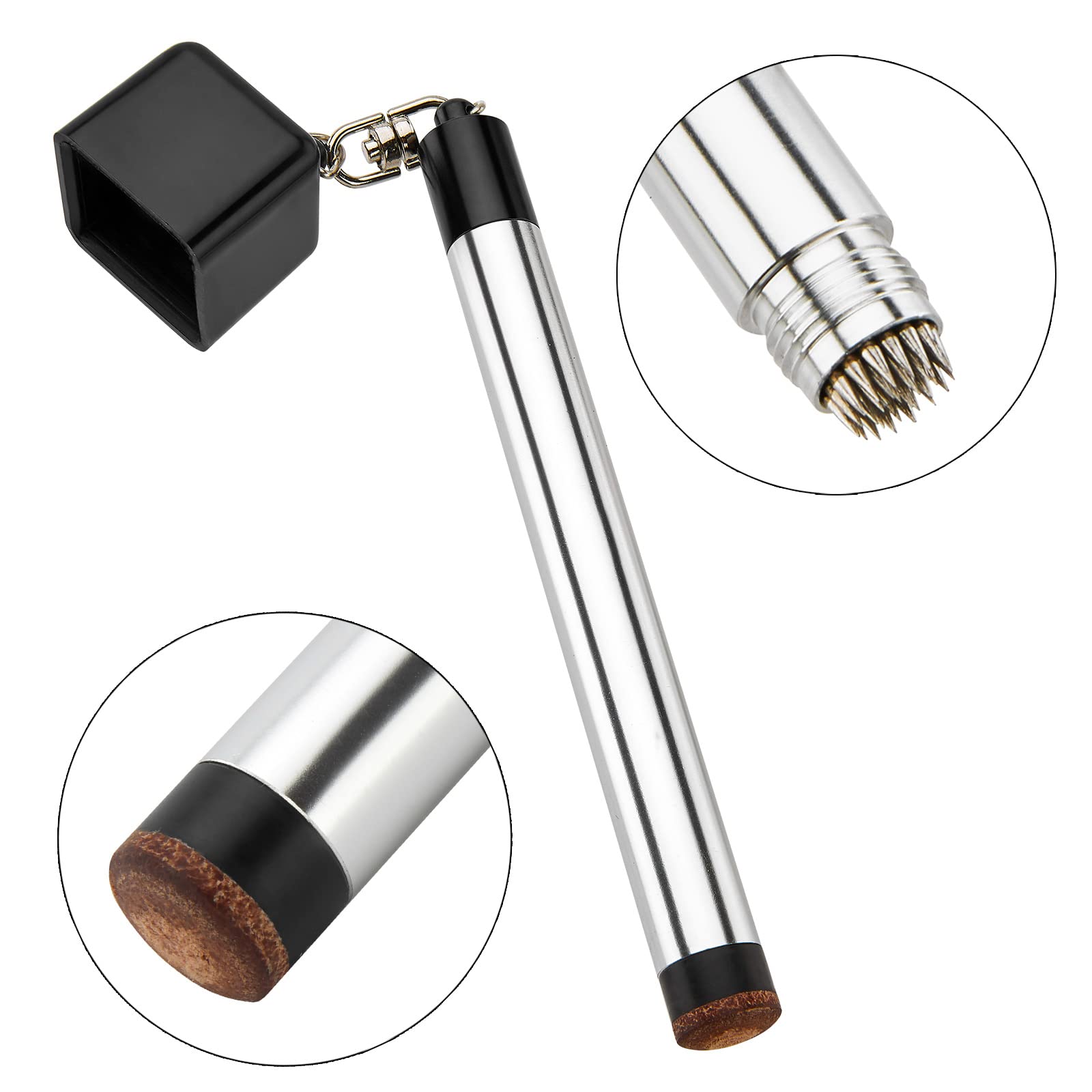 TRINKA 2-Pack Billiard Chalk Holder with Cue Tip Pricker - Portable 2-in-1 Pool Table Accessory for Snooker & Billiards - Perfect for Home Game Rooms, Bars, and Pool Halls