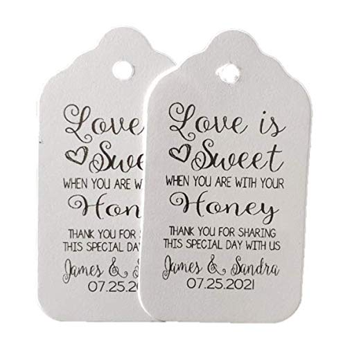 Personalized Wedding Shower Favor Tags - 1 1/8
