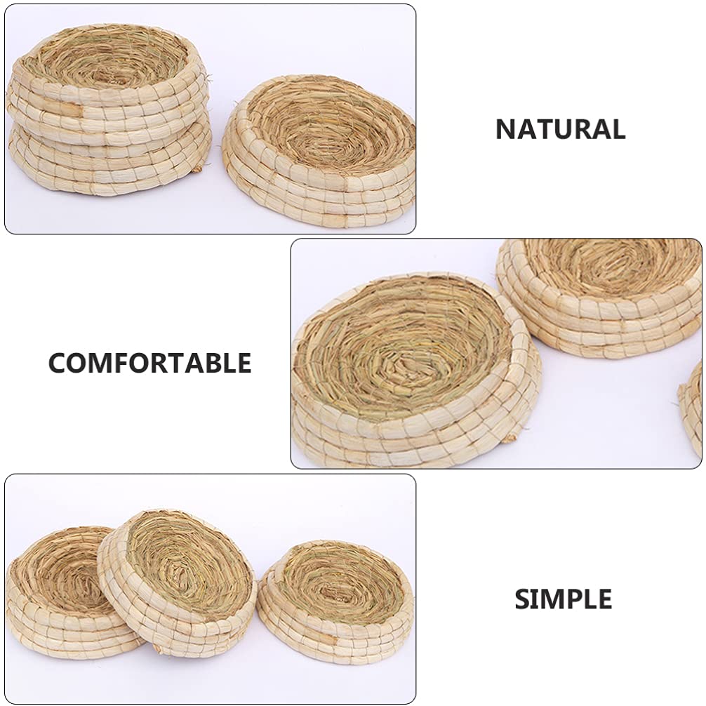 Balacoo Pet Bed - Woven Nest for Birds, Guinea Pigs & Bunnies - Grass House for Small Animals