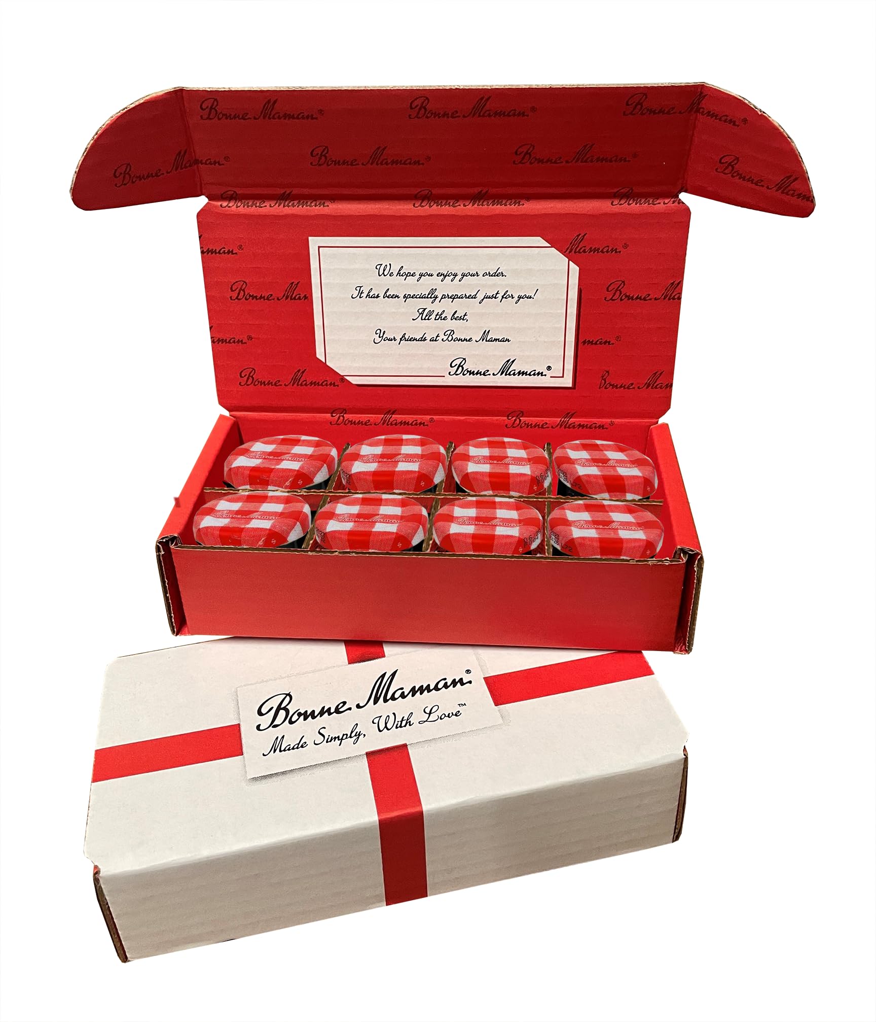 Bonne Maman Mini 8-Piece Gift Set - 1 oz Apricot Preserves (8 Jars) | Perfect for Breakfast, Tea Time & Gourmet Gift Giving