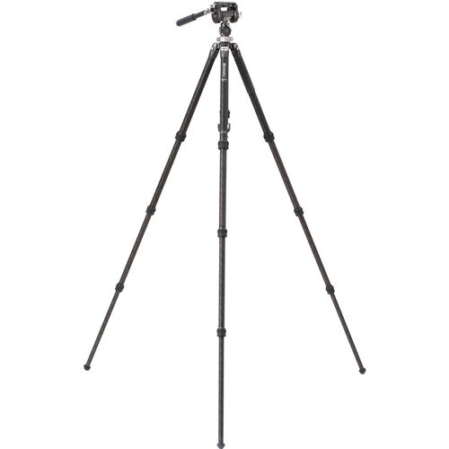 Benro Kingpod CF 2 Series 4-Section Carbon Fiber Tripod with FS36PRO Hybrid Head - Professional Photography & Videography Support for Outdoor Shooting
