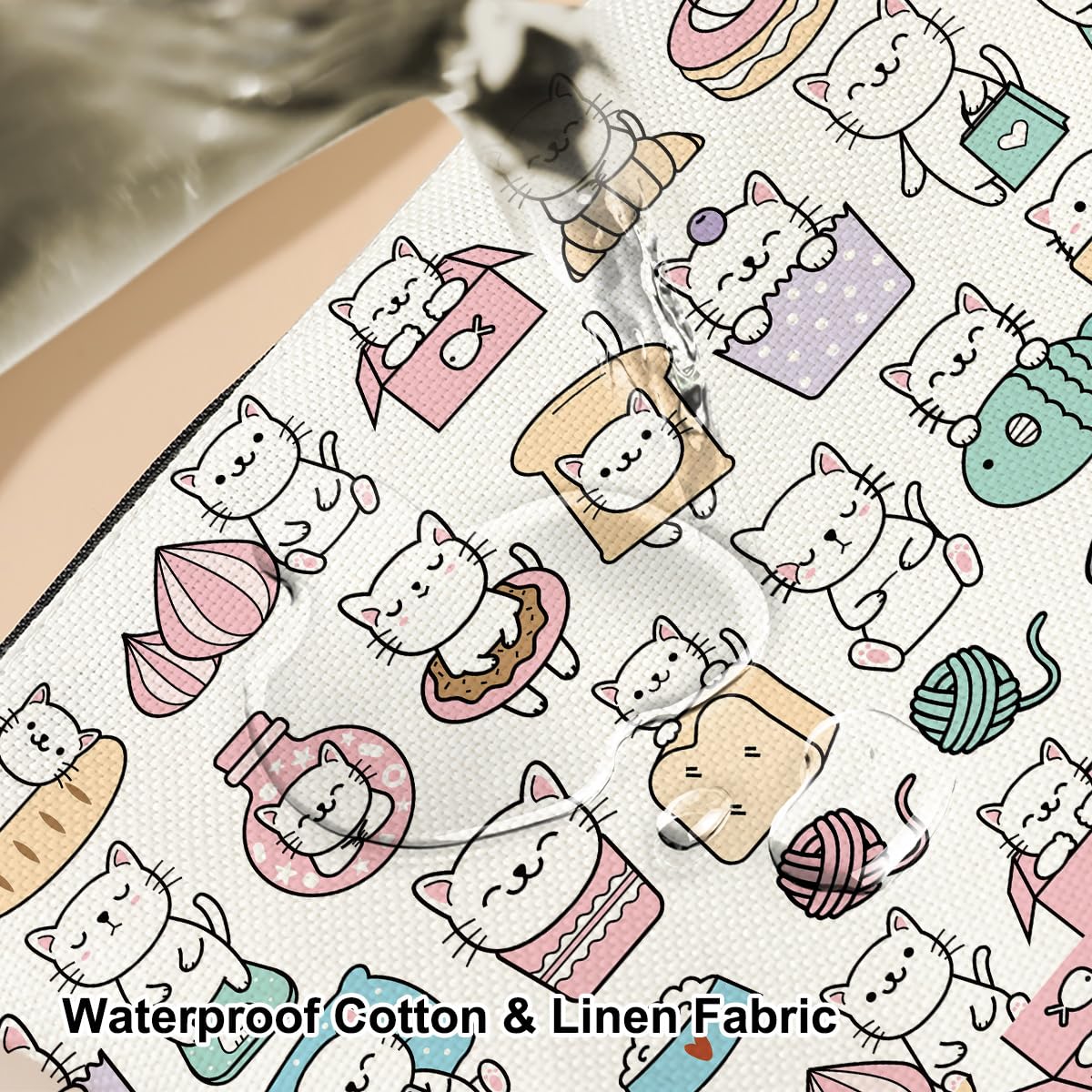 Cute Cat Makeup Bag - Waterproof Cosmetic Pouch for Women & Girls - Perfect Gift for Cat Lovers, Moms, Best Friends, Sisters & Daughters - Great for Christmas, Birthday & Friendship Occasions - Ideal for Travel, Gym & Daily Makeup Storage