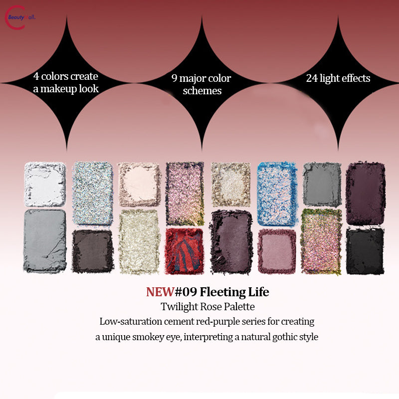 CHEERYEP 16-Color Natural Star Eyeshadow Palette - Long Lasting, Highly Pigmented Makeup for Day & Night Looks - Perfect for Parties, Weddings, and Everyday Wear