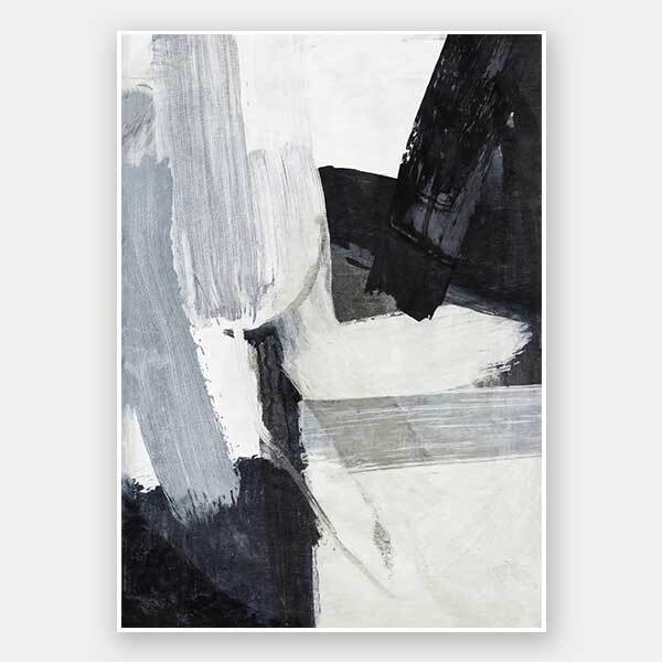 Darkened Silhouettes Wall Art - Unframed Canvas Print for Home & Office Decor | Modern Abstract Artwork for Living Room, Bedroom or Office Space