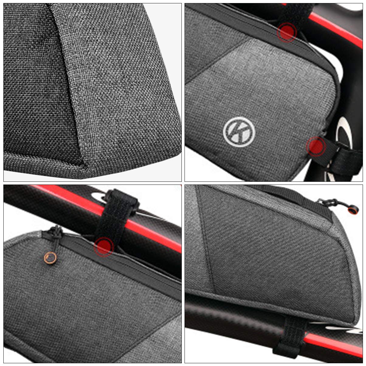 1pc Bike Front Frame Bag - Waterproof Cycling Pouch for Phone, Keys & Essentials - Perfect for Mountain Biking, Commuting & Road Trips