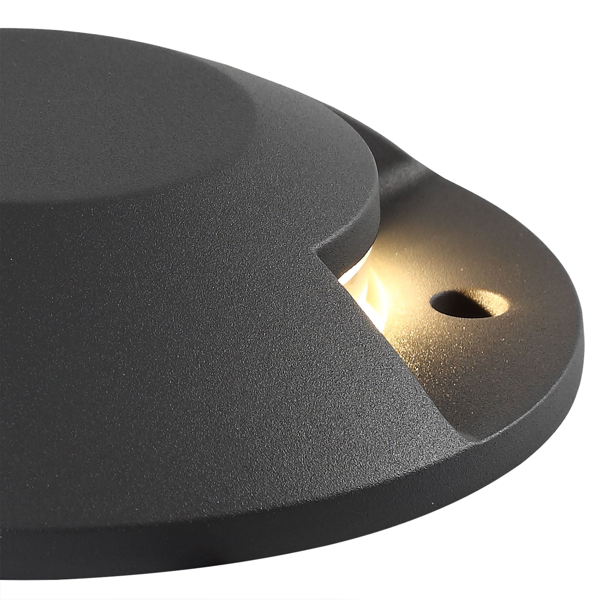 Asebey Above Ground Driveover LED Light - 4 x 3W, 3000K Warm White, 256lm, IP67 Waterproof, IK10 Impact Resistant, Anthracite Color - Perfect for Parking Lots, Driveways & Outdoor Areas - 3 Year Warranty