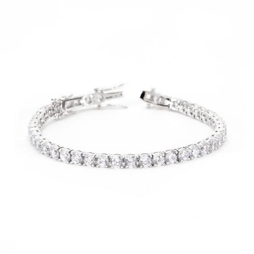 14K Gold Plated Clear Cubic Zirconia Tennis Bracelet for Women - Elegant Wedding, Anniversary & Evening Party Jewelry Gift