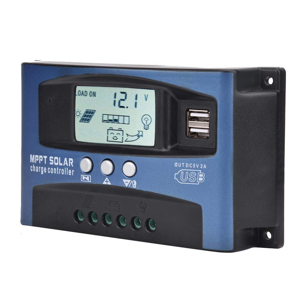 YCX-003 60A MPPT Solar Charge Controller with Complete Circuit Protection - High Efficiency Solar Panel Regulator for RV, Boat, Off-Grid Power Systems - Perfect for Solar Energy Charging in Homes, Camping & Marine Applications
