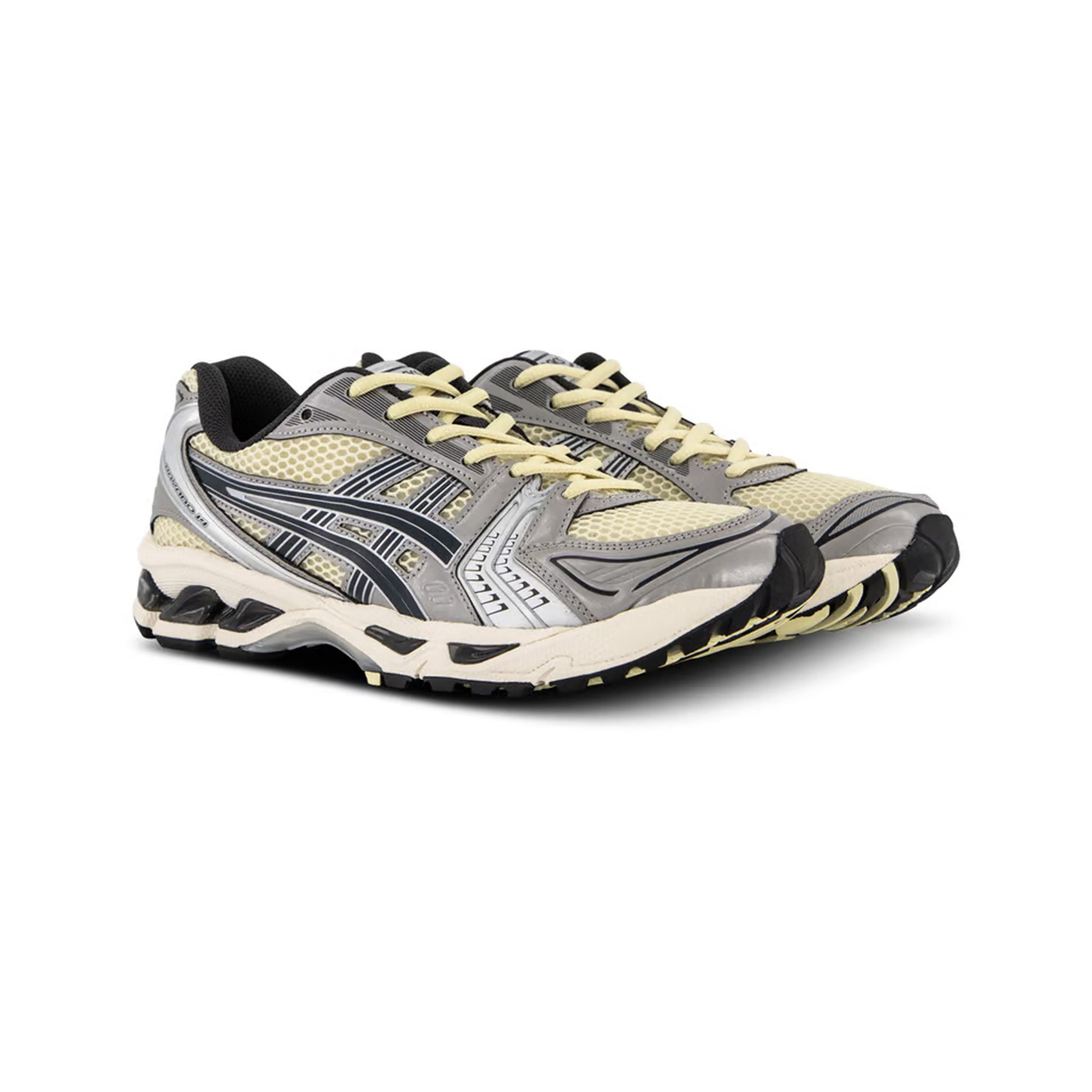 ASICS Gel Kayano 14 Running Shoes for Men & Women - Oyster White/Steeple Grey (2024) - Lightweight Cushioned Sneakers for Jogging, Gym Workouts & Daily Walking