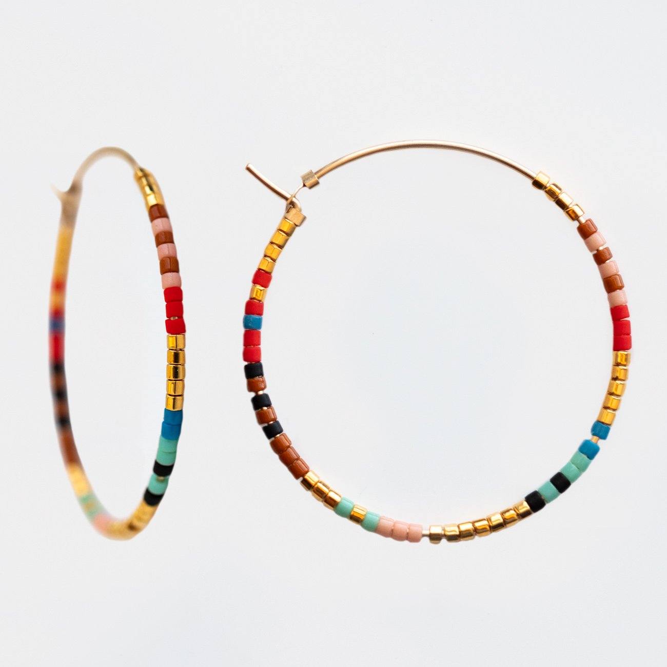 Serpent Beaded Hoop Earrings - Trendy Bohemian Jewelry for Women | Perfect for Festivals, Parties & Everyday Wear