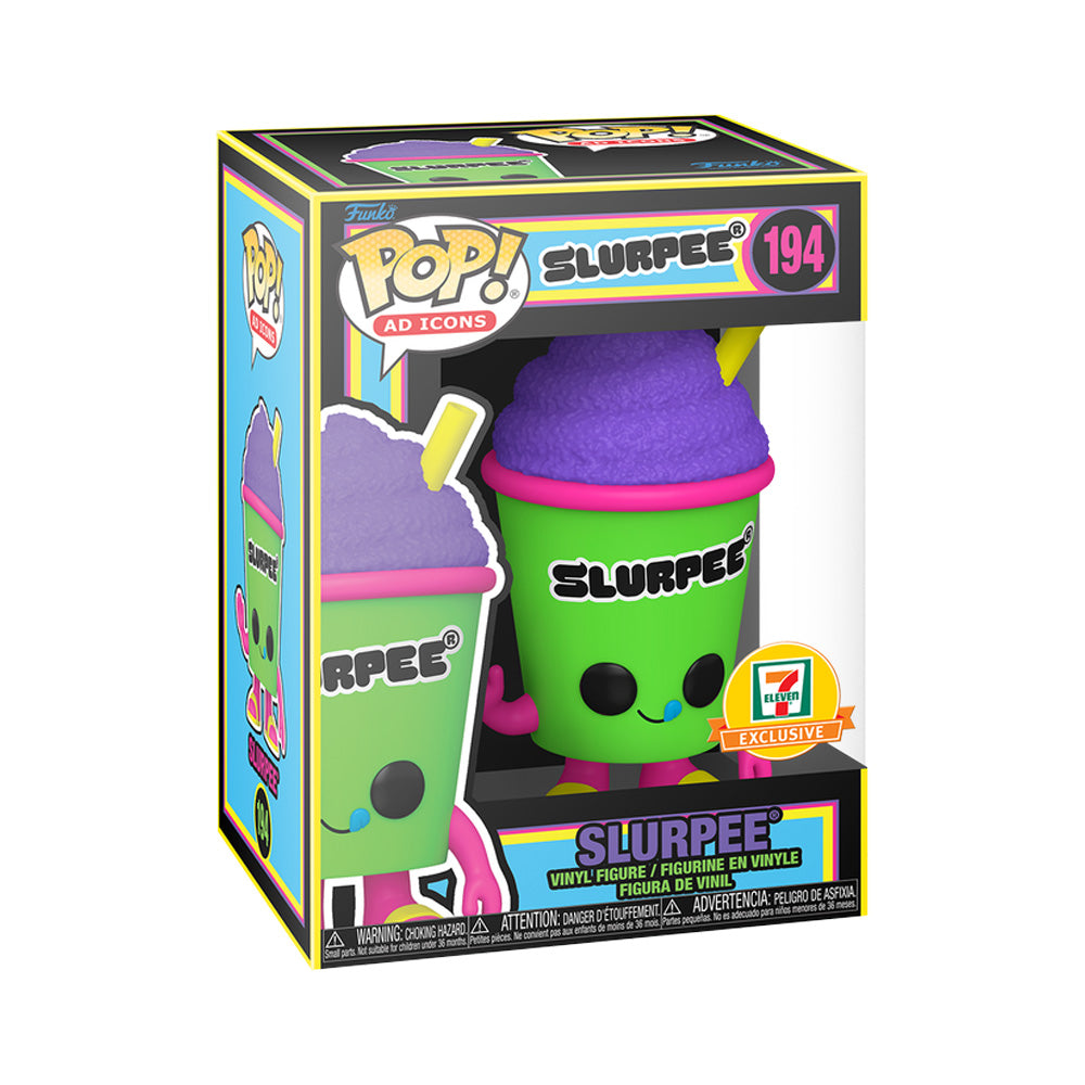 Funko Pop! Ad Icons 7-Eleven Grape Slurpee Vinyl Figure - Blacklight Purple Glow Collectible [194] - Perfect for Pop Culture Displays, Office Decor & Gift for Slurpee Fans