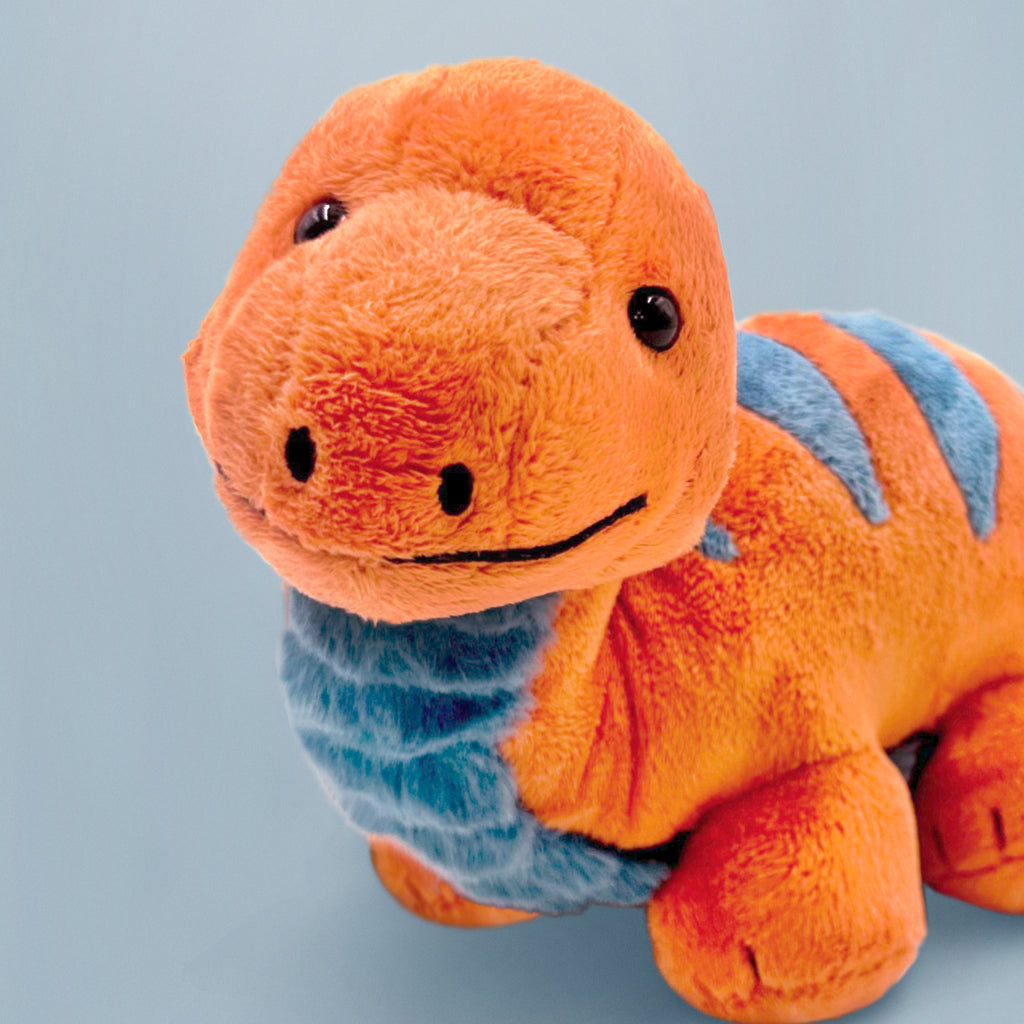 Steiff Bronko Brontosaurus Plush Dinosaur Toy with Personalized Pajamas - Perfect Gift for Kids' Bedtime & Dinosaur-Themed Nursery Decor