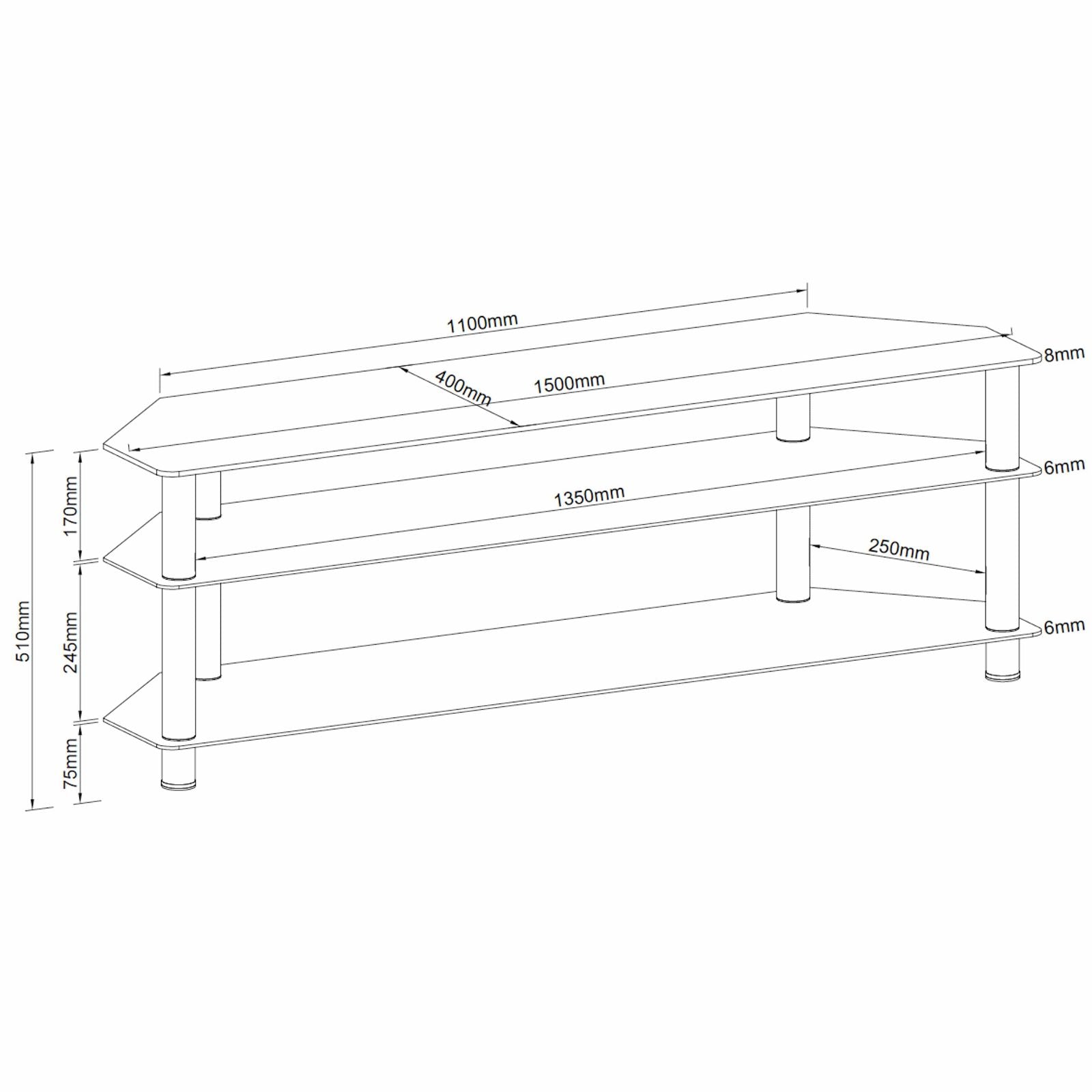 ACE 1500 TV Stand by Tauris - Modern Entertainment Center for Living Room, Bedroom & Home Theater