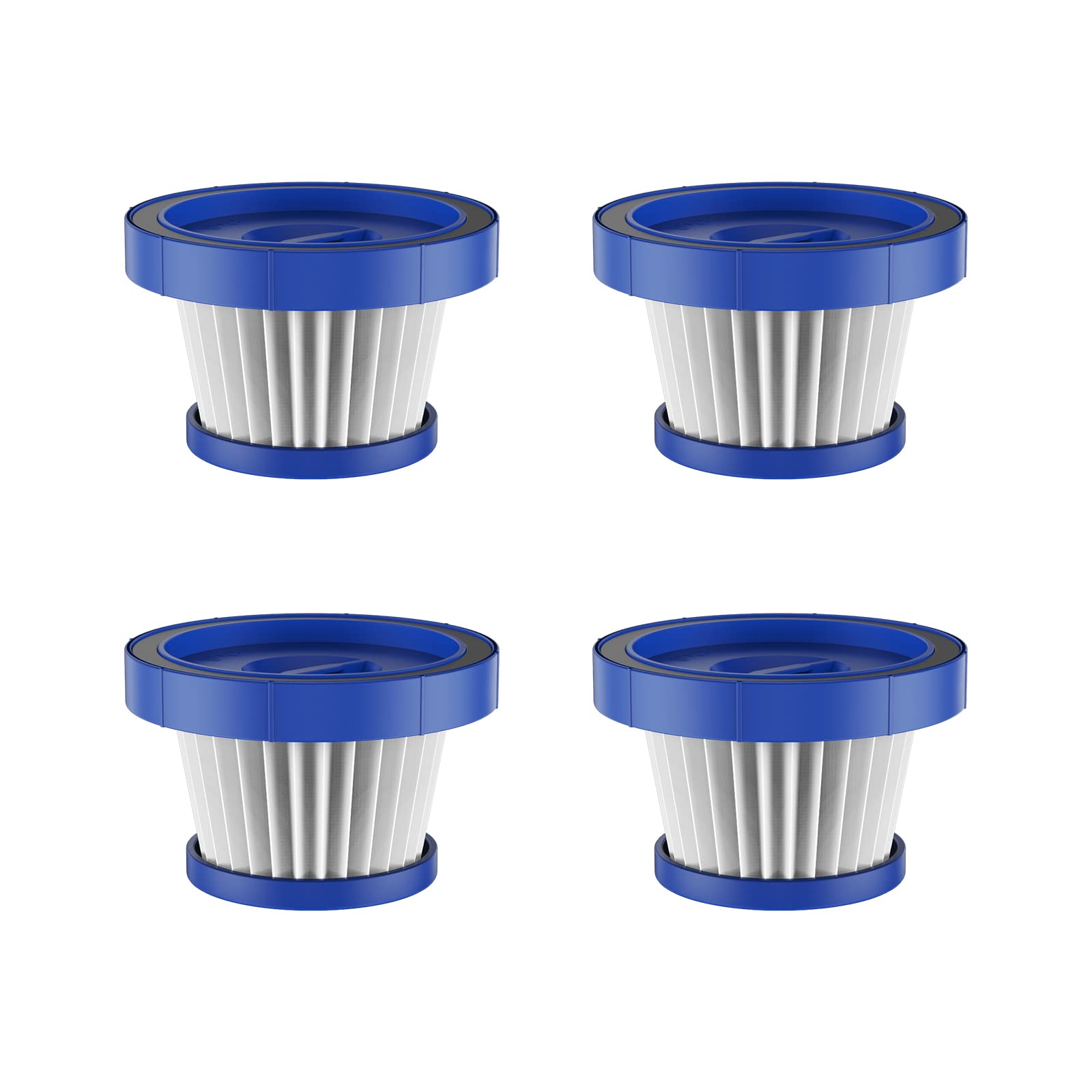 EICOBOT AR182 HEPA Filter 4-Pack for Cordless Vacuum Cleaner - Detachable, Washable & Replaceable Vacuum Filters - Perfect for Pet Hair, Allergies & Home Cleaning