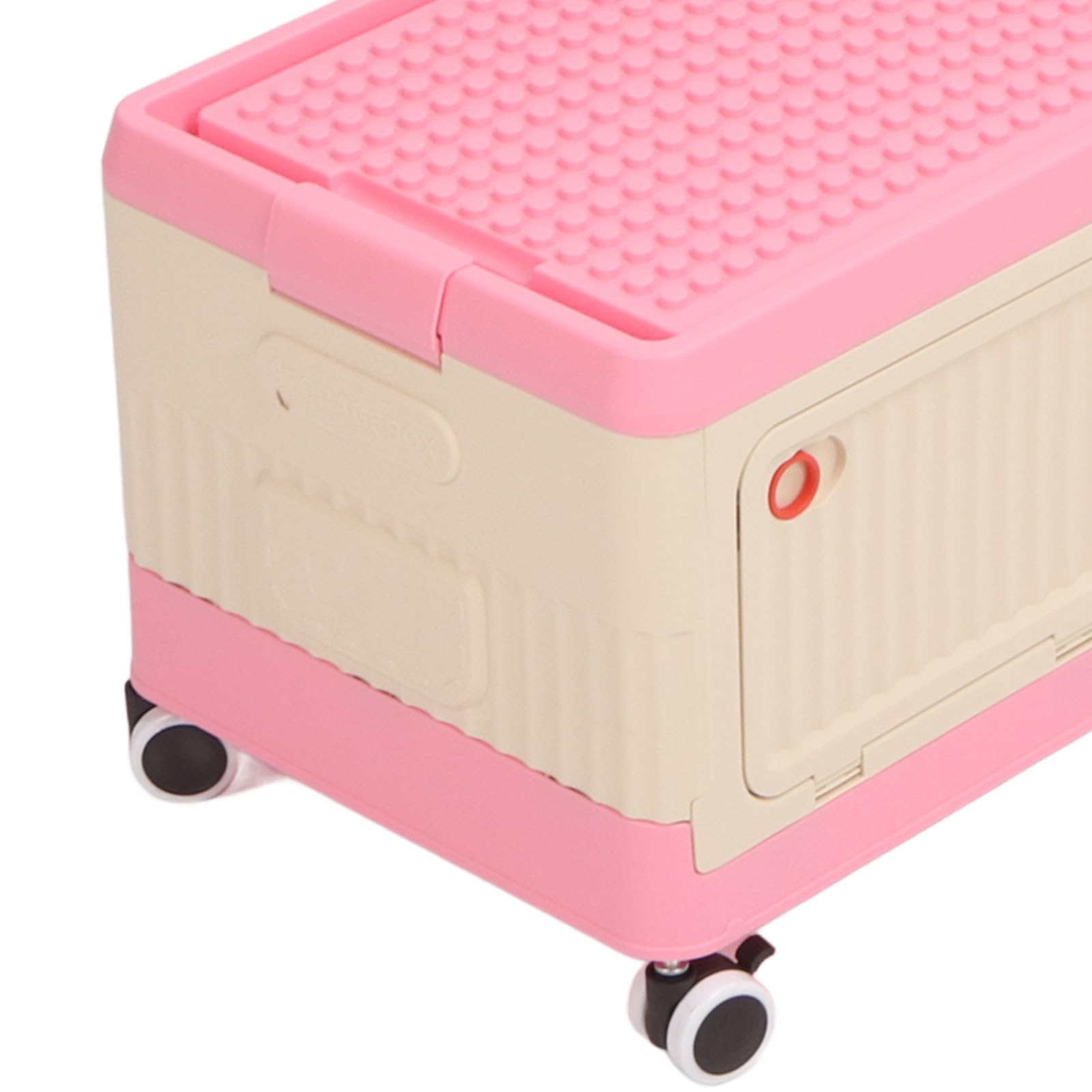Collapsible Toy Storage Box with Lid and Wheels - Large Kids Toy Organizer for Nursery, Playroom & Bedroom - Perfect for Organizing Stuffed Animals, LEGOs & Playroom Toys