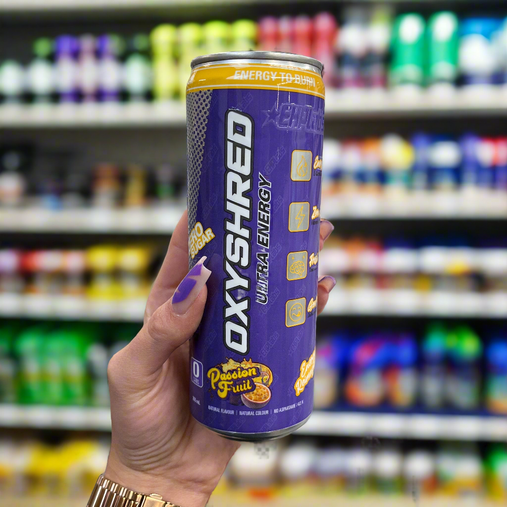EHP Labs OxyShred Ultra Energy Drink - Ready to Drink (RTD) - 12 Pack x 355ml - Boost Energy & Focus for Workouts, Sports & Daily Activities