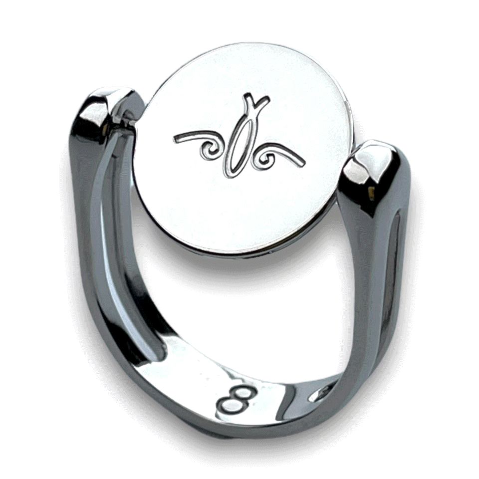Butterfly Symbol Fidget Ring for Anxiety Relief - Spinner Stress Relief Jewelry for Adults & Teens - Perfect for ADHD, Focus, and Relaxation (Office, School, Travel)