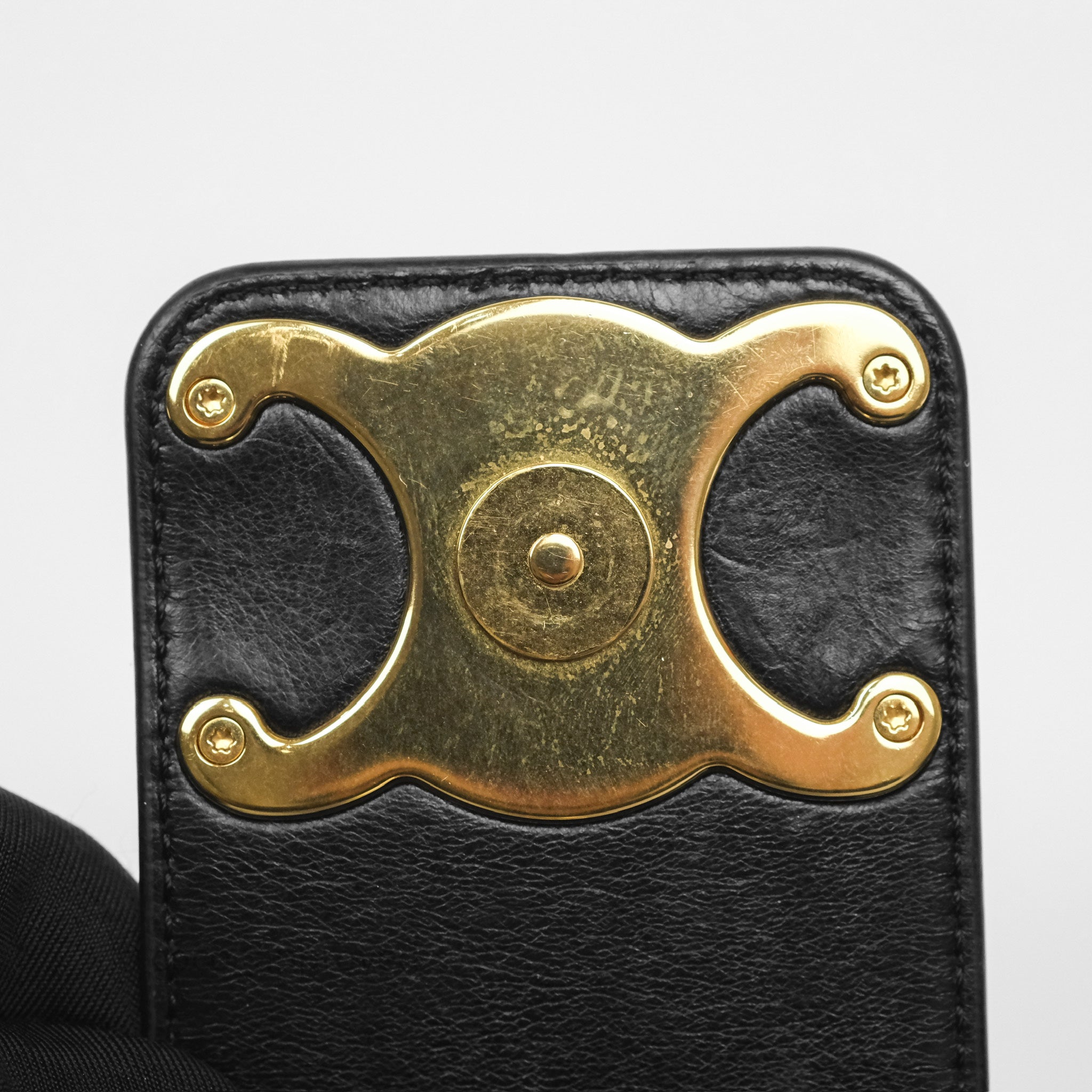 Celine Wiltern Clutch Bag in Black Calfskin Leather - Elegant Evening Purse for Women, Perfect for Parties, Weddings & Special Occasions