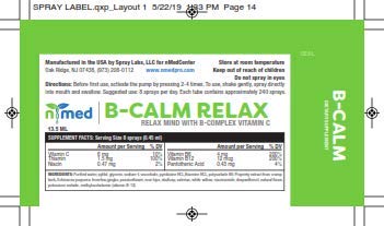 B-Calm Anti-Stress Sprayable Vitamin Formula - Fast-Acting Stress Relief Supplement for Anxiety & Relaxation - Perfect for Work, Travel & Daily Stress Management