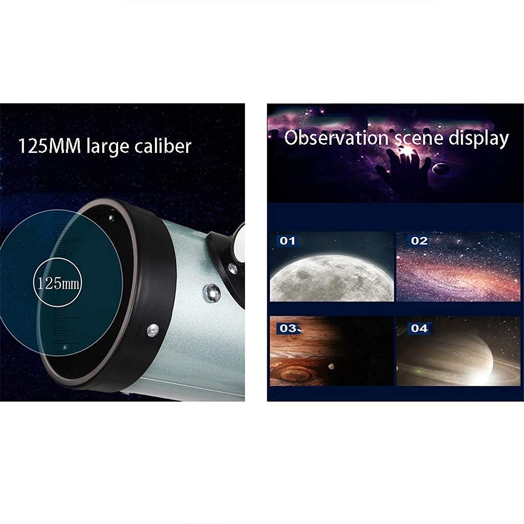 CCKUHN 125mm Aperture Reflecting Telescope for Astronomy - Perfect Telescope for Kids & Beginners with Adjustable Tripod & 5X24 Finder | Ideal for Stargazing, Moon Observation & Outdoor Exploration