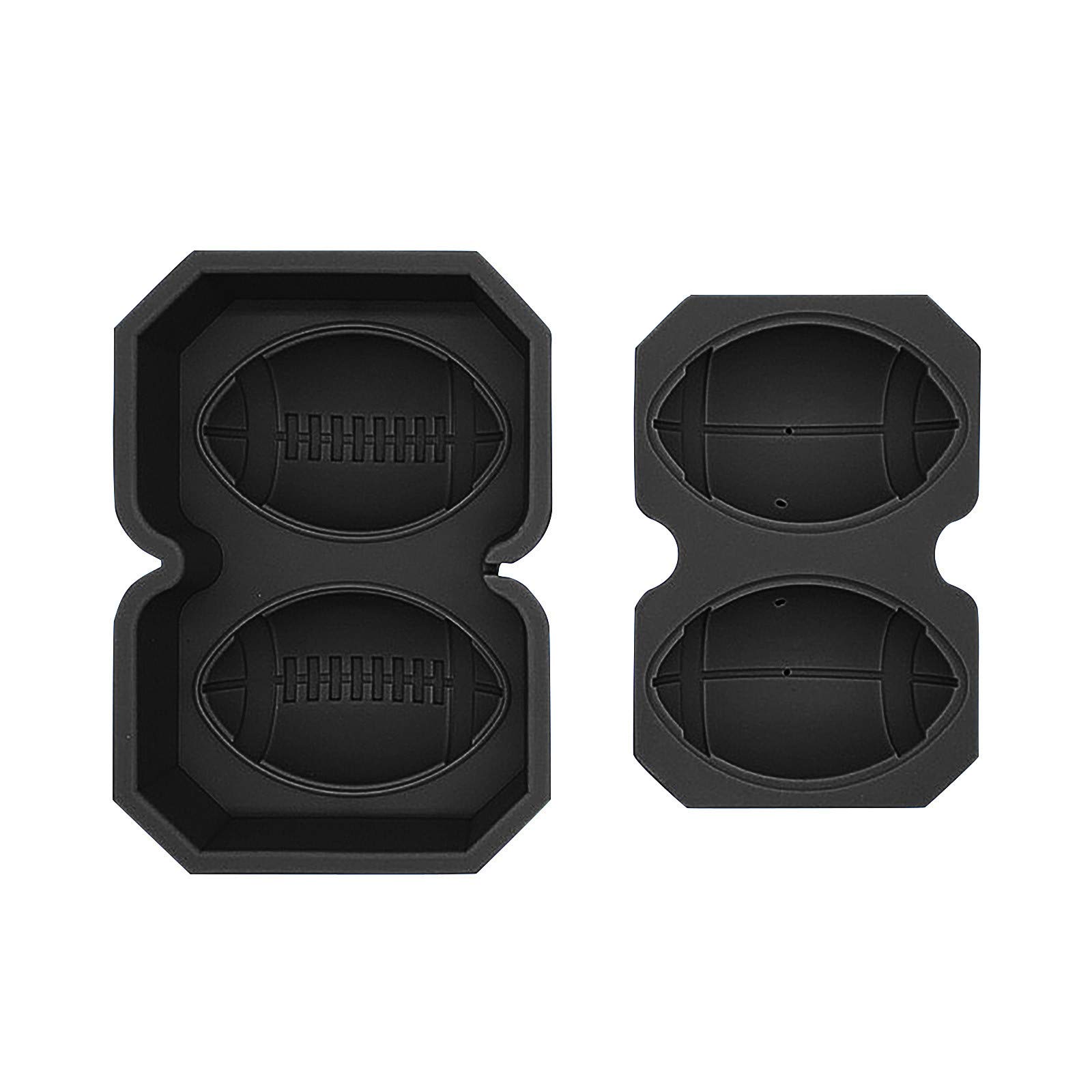 Yiser Reusable Silicone Ice Cube Trays - Large & Small Ice Block Molds for Cocktails, Beverages, Cake Decorating (Black, One Size) - Perfect for Parties, Home Bars & Kitchen Use