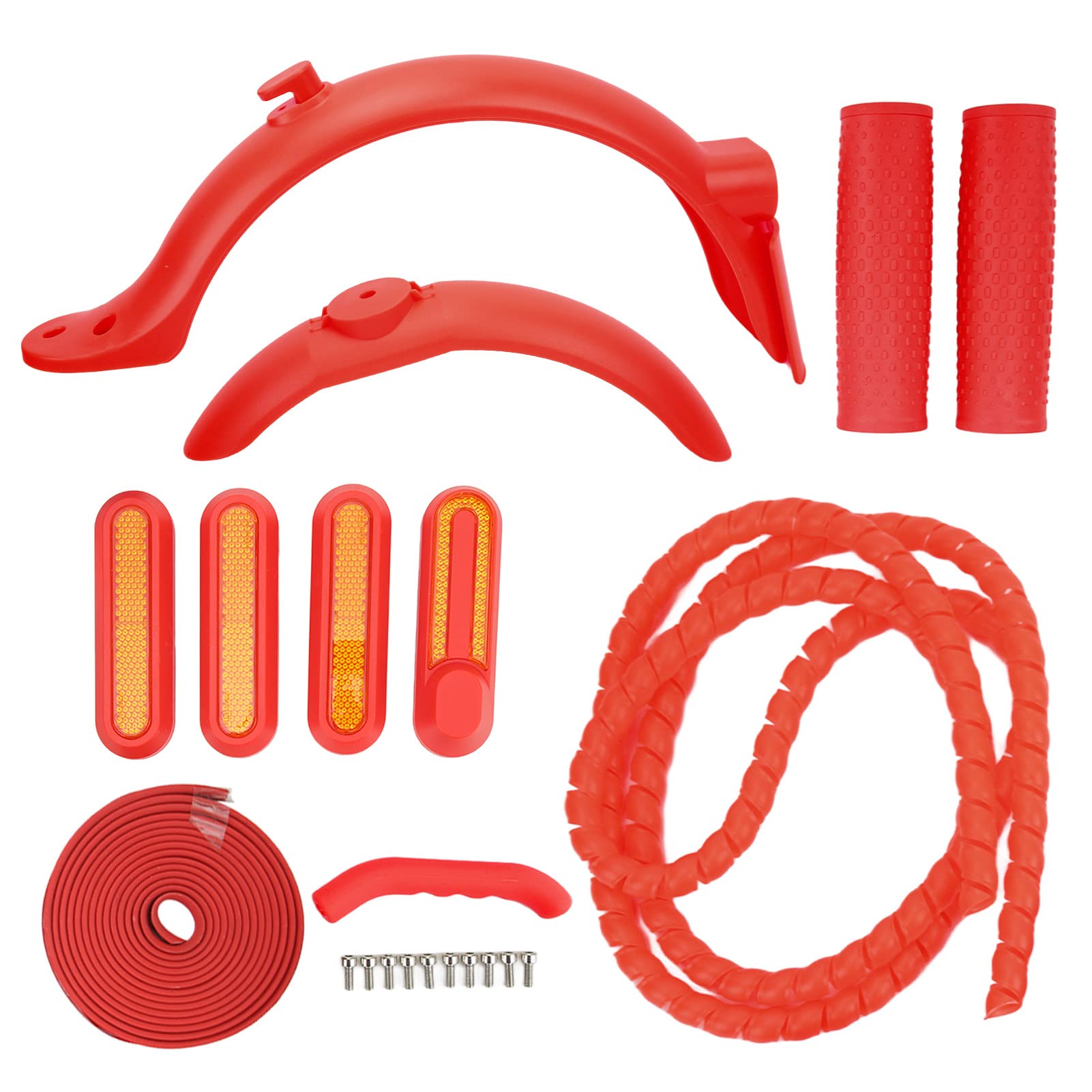 Durable Scooter Accessories Set - Heavy Duty Rear Mudguard Replacement Parts for Scooters (Red) | Perfect for Outdoor Commuting & Urban Riding